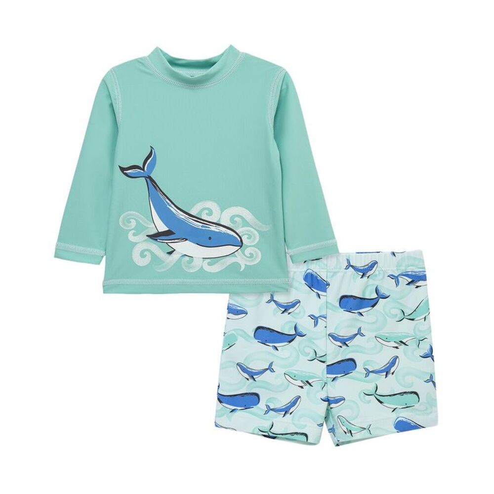 Little Me Boys  Whale Rashguard Set